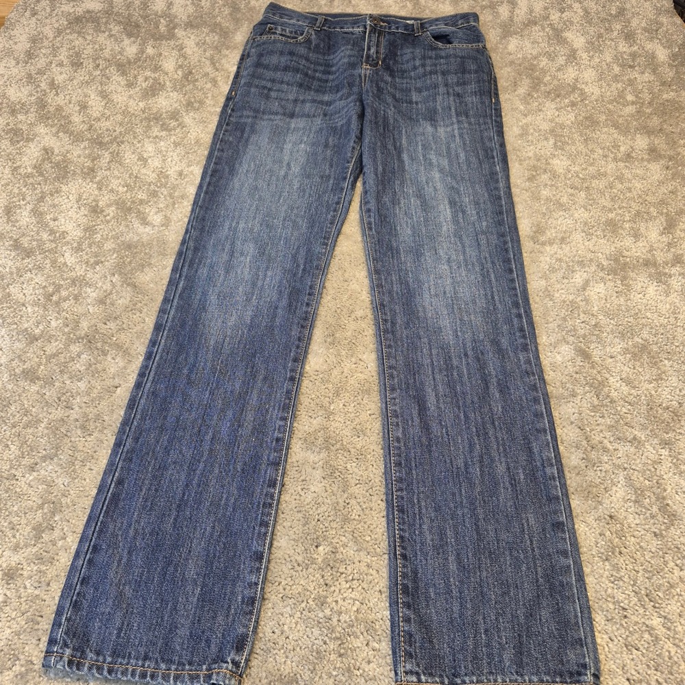 The Children's Place Boys Size 18 Slim Straight Leg Jeans Medium Wash Blue Denim
